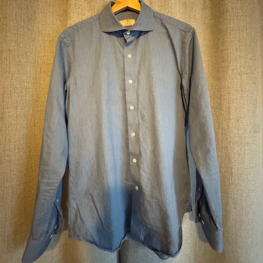 Men's denim POSZETKA Blue Shirt / 41 / 16 / large